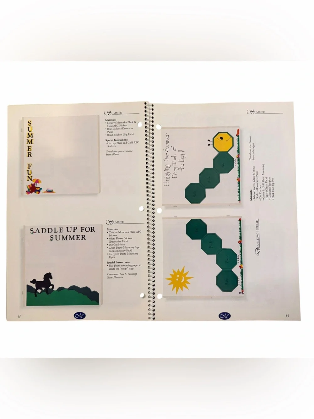 Vintage 1997 Creative Memories Scrapbook Page Design & Layout Idea Book Vol III